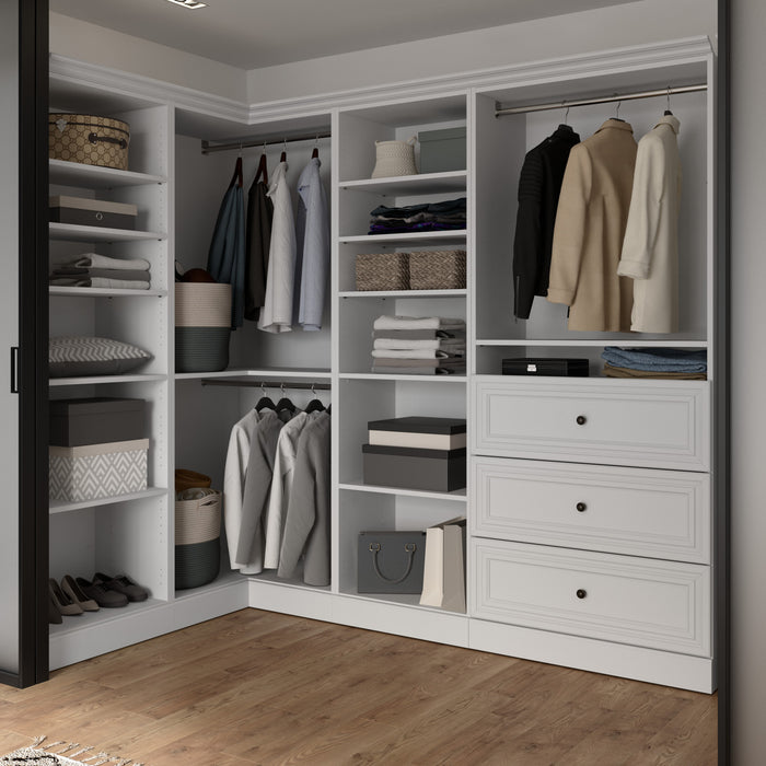 Organisateur de pièce-penderie Versatile de Bestar de 97 po (L) - blanc