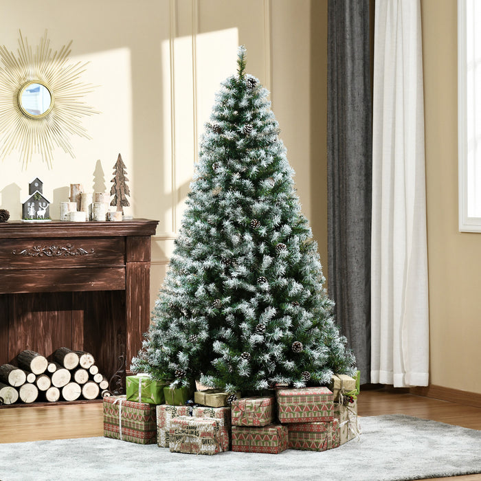 Homcom Arbre De Noel Artificiel 800 Branches Et 61 Pommes De Pin