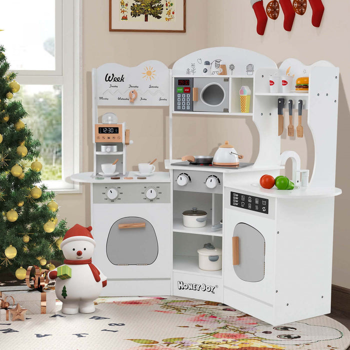 Honeyjoy Coin Cuisine Jeu Avec Machine A Cafe Four Micro-ondes Machine A Laver Blanc