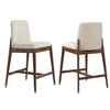 Clara Rubber Wood Bar Stool Set of 2,Walnut | Clara – Lot de 2 tabourets de bar en bois d’hevea, finition noyer
