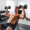 Soozier 2 x 15 lbs Rubber Dumbbells Weight Set for Body Fitness Training