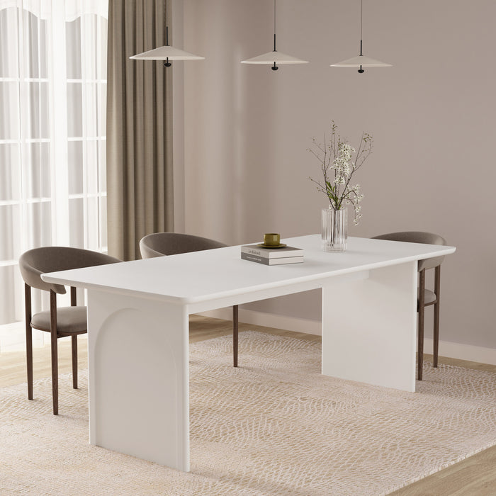 Table a manger Ella Modern 200 cm en blanc