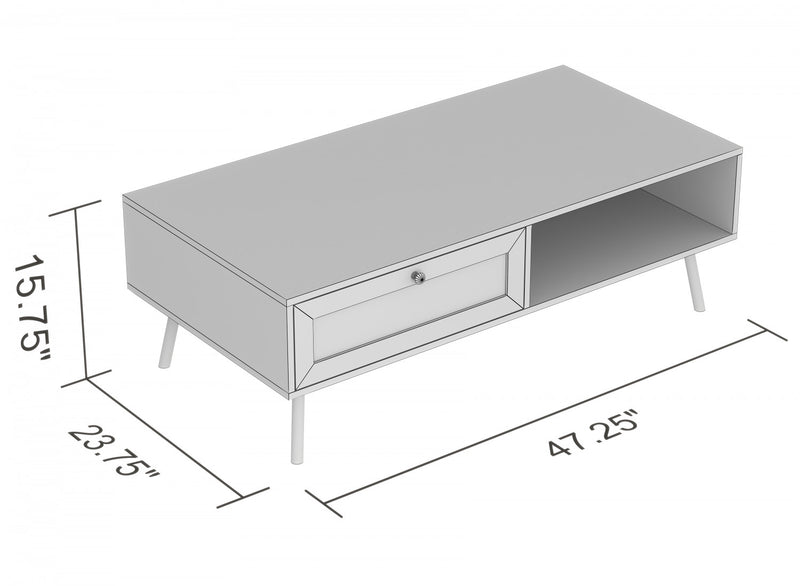 Table à café avec rangement - apparence de bois naturel