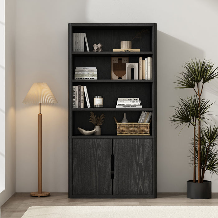 Armoire bibliotheque moderne Rivington 40\" en noir