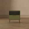 Rockefeller Mid-Century Modern 20" Nightstand in Olive Green (1-Drawer) | Table de nuit Rockefeller Mid-Century Modern 20" en vert olive (1 tiroir)