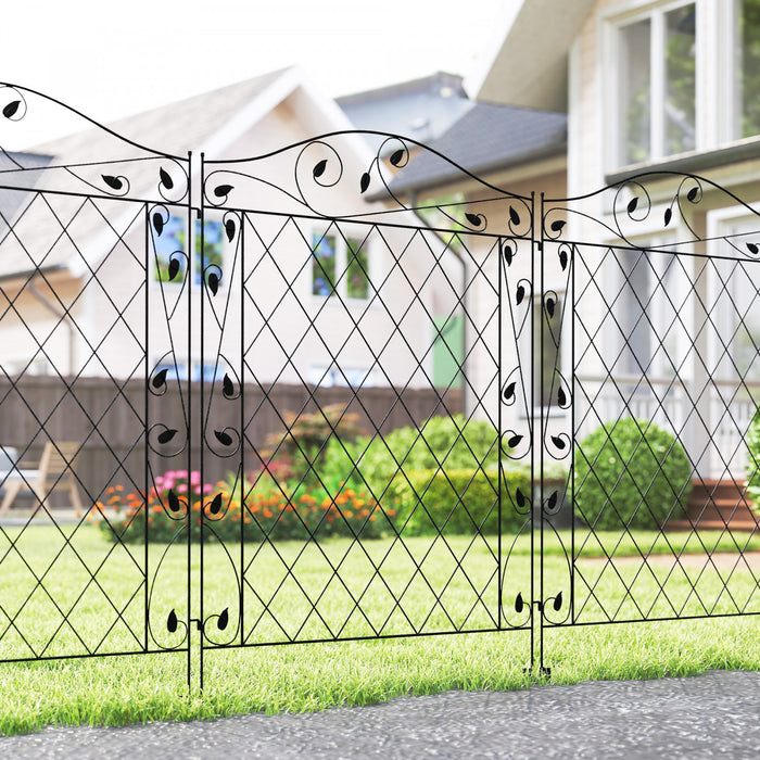 Outsunny 11.5' Cloture de jardin decorative