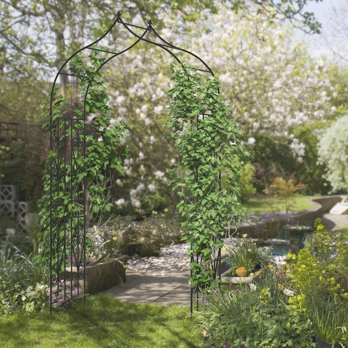 Outsunny 8.7ft Arbre De Mariage Exterieur Roses