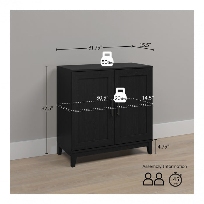 Modulr Armoire D’appoint A 1 Tablette Reglable – Chene Noir