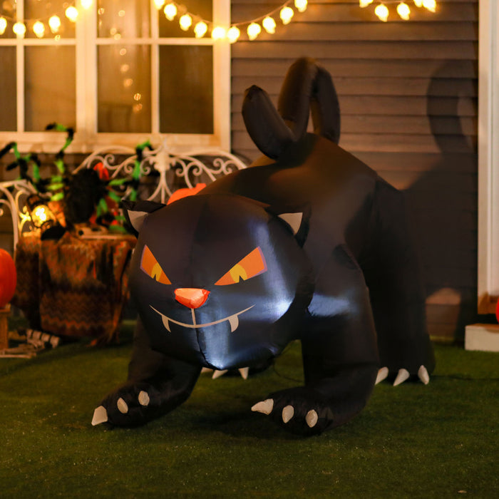 Homcom Chat Noir Gonflable D'halloween