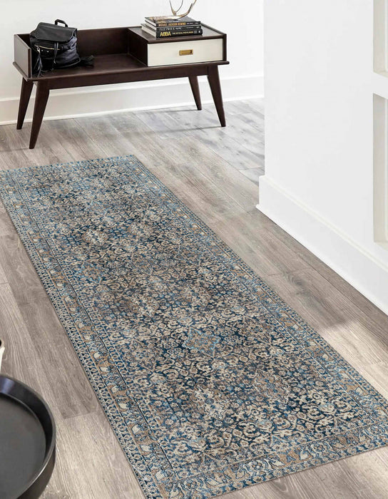 Tapis Traditionnel Ariana 2'6\" x 8'0\" en Bleu