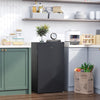 HOMCOM Mini Fridge with Freezer Thermostat Reversible Door, Black