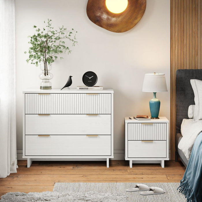 Ensemble de commode 2 pieces Granville Modern en blanc