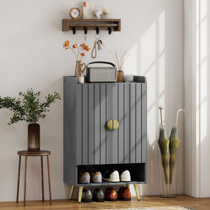HOMCOM Armoire a Chaussures Etroite pour Entree avec Rangement
