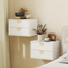 HOMCOM Modern Floating Nightstand Set of 2, Bedside Table, White