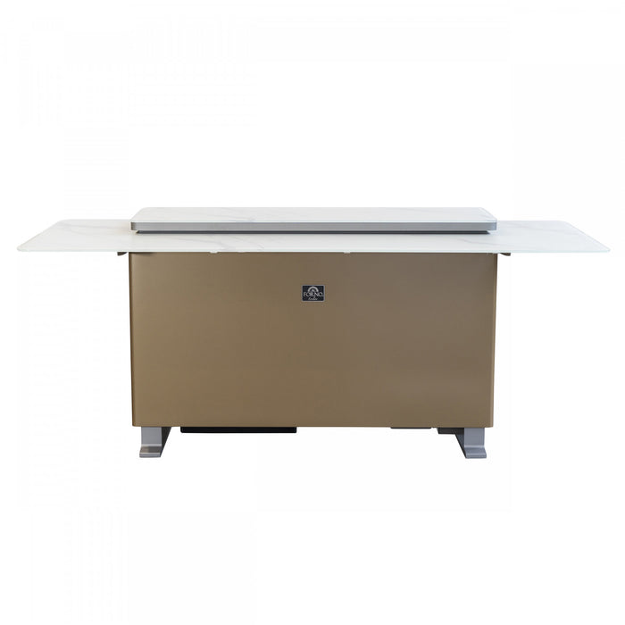 Table de bar intelligente Elevato blanche, refrigerateur et congelateur de 5,3 pi³-FBTFR7037-72WHT