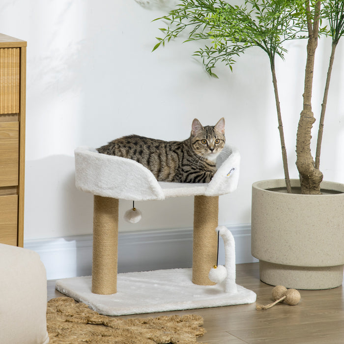 Arbre A Chat Avec Griffoirs En Jute, Blanc