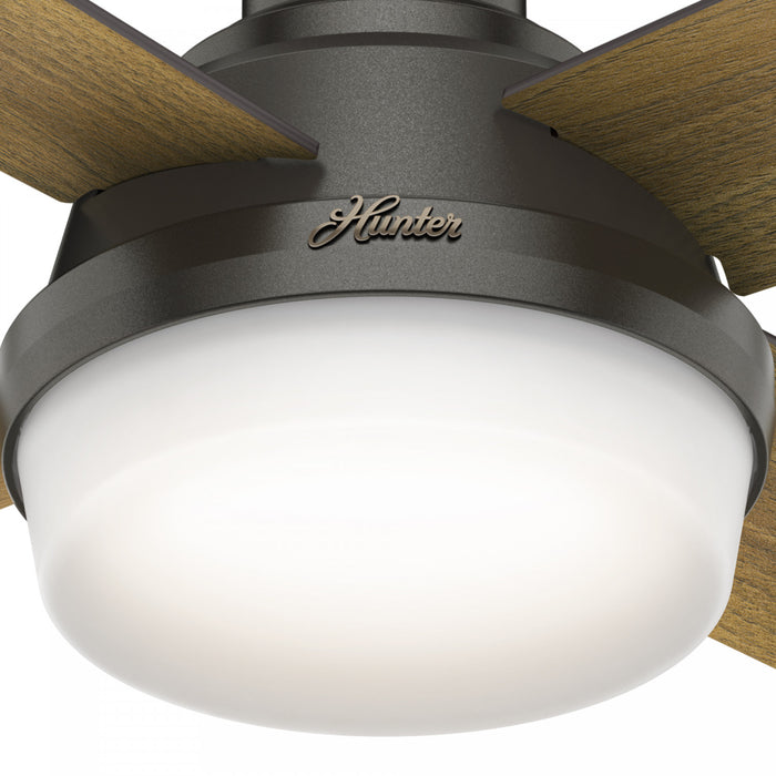 Ventilateur de plafond Dempsey à profil bas avec luminaire - Bronze