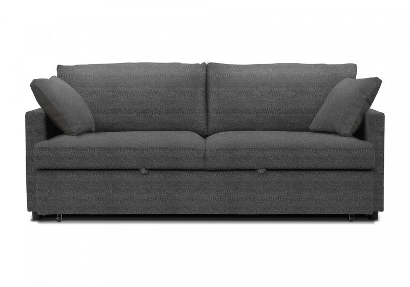 Canape Lit Convertible, 78\" Longueur, Tissu Gris Fonce, Contemporain, Moderne