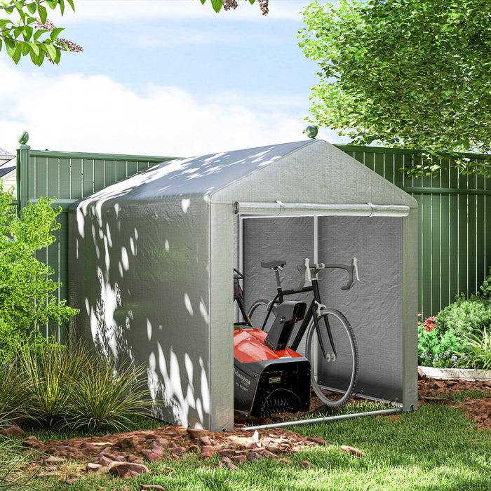 Outsunny Tente De Rangement, Abri Exterieur Portable, Gris Clair