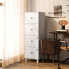 HOMCOM Vertical File Cabinet with 4 Drawer, Lock, for A4 Letter, White