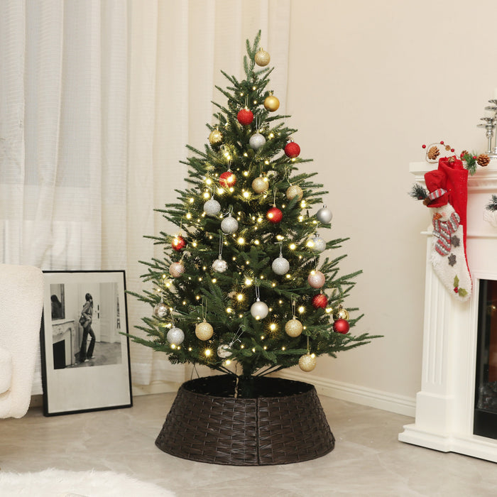 Homcom Arbre De Noel Artificiel De 5 Pieds Avec Lumieres Led, Arbre De Noel