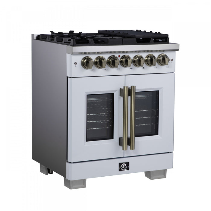 Cuisiniere a double combustible Capriasca 30 po, blanche, 4.32 pi³ – FFSGS6387-30WHT