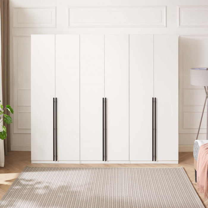 Armoire-penderie moderne Lee 3 pieces en blanc