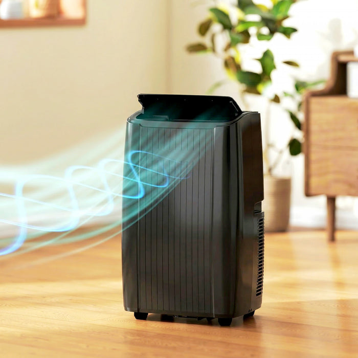 HOMCOM Climatiseur Portable 14 000 BTU avec Controle WiFi, Noir