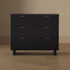 Elara Contemporary 38" Solid Wood Dresser in Black (3-Drawer) | Commode contemporaine Elara 38" en bois massif noire (3 tiroirs)