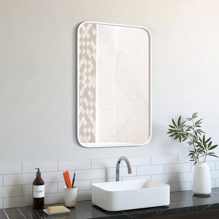 Miroir Jaxa de 36 po blanc