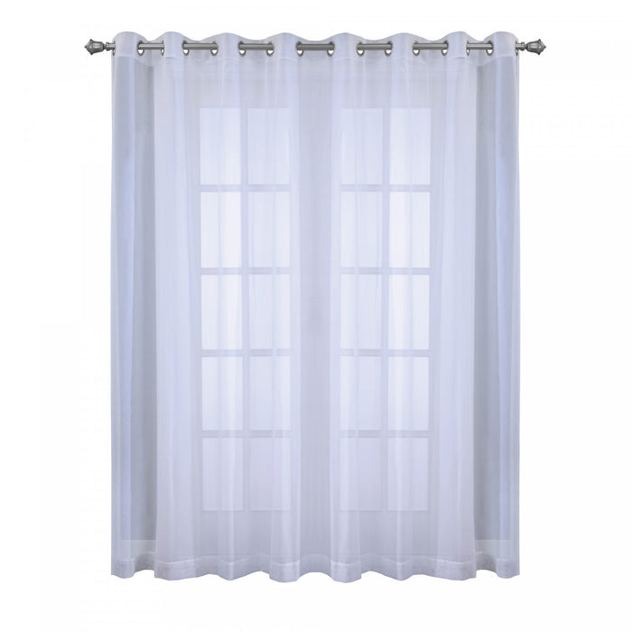 Panneau de rideau transparent à œillets Côte d’Azur blanc d’Habitat - 112 x 84