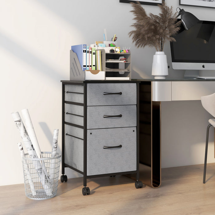 Vinsetto Classeur Mobile Avec Tiroirs Avec Barres De Suspension