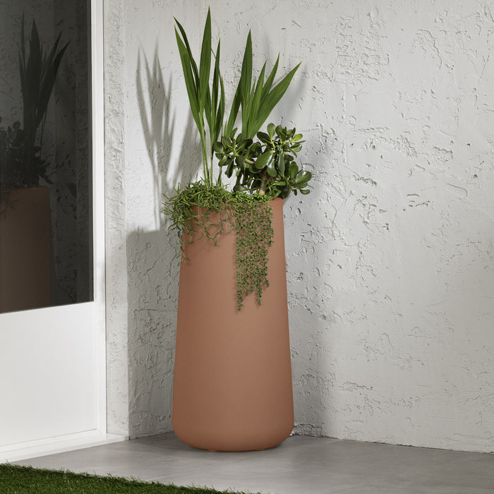 Cache-pot haut Dalya pour l'extérieur - Terra Cotta