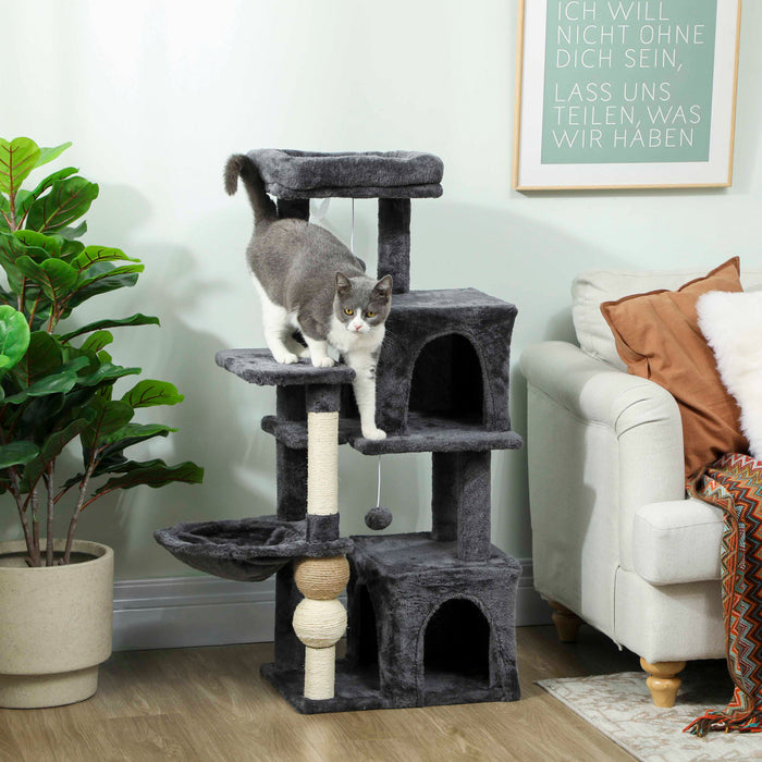 Multi-level Cat Tree With Sisal Scratching Posts And Hammock