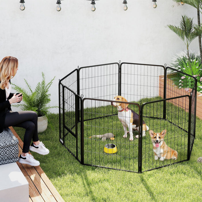 Parc pour chien de 31.5 po avec porte pour moyens chiens