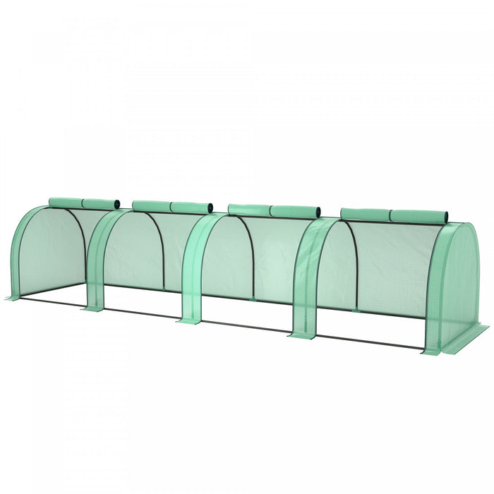 Outsunny Serre Mini-tunnel Avec Couverture En Polyethylene Pour Le Jardin