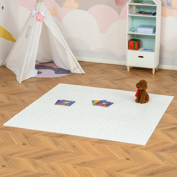 Qaba Enfants Mousse Puzzle Carrelage Bebe Tapis De Jeu Pour Tout-petit 36 ​​pcs Anti-derapant Ramper Apprentissage Avec Bordure Fin Motif Etoile 35sqft Eva