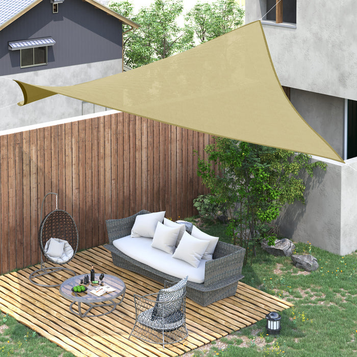 Outsunny Rectangle 20'x 16' Pare-soleil Voile Couverture Superieure En Tissu Abri Exterieur Fenetre De Jardin Sac De Transport De Sable Sable