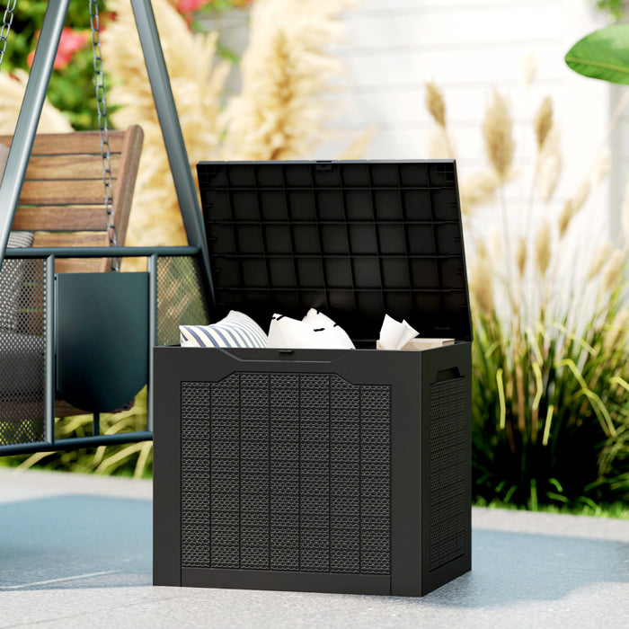 Outsunny Coffre De Terrasse, Coffre De Patio Etanche Et Resistant Aux Uv