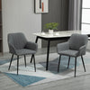 HOMCOM Dining Chairs Set of 2, Upholstered Accent Chairs with Metal Legs