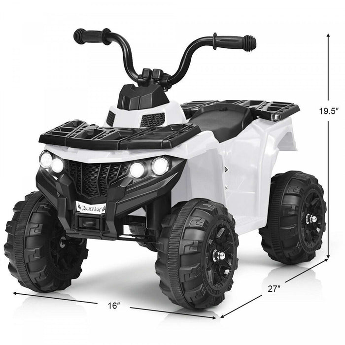 6v Batterie Alimentee Enfants Rouler Sur Atv 4 Roues Quad W / Mp3 & Led Phare Blanc