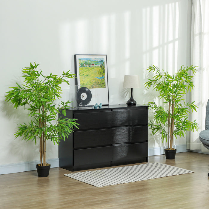Outsunny Lot de 2 Bambous Artificiels, 5pi, Plante Decorative en Pot