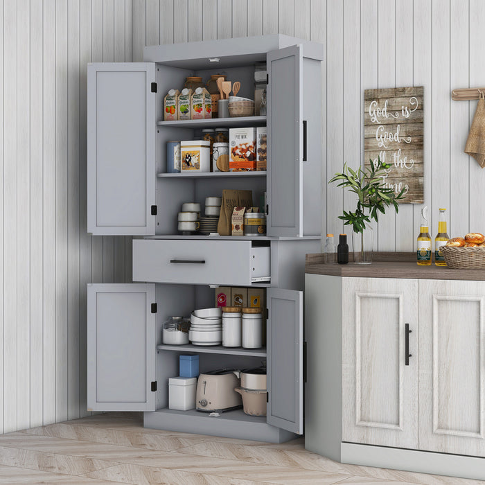 HOMCOM Armoire de rangement de cuisine pour garde-manger de 72 po de haut