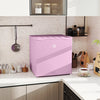 HOMCOM 1.1 Cubic Feet Compact Mini Freezer with Adjustable Temperature