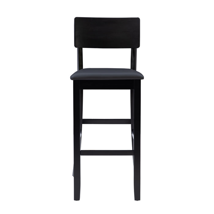 Tabouret bar contemporain Torino en similicuir - noir