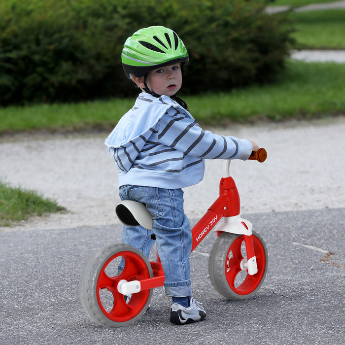Honey Joy Kids Balance Bike Toddler Training Bike W / Feetrests Pour 2-5 Ans Rouge