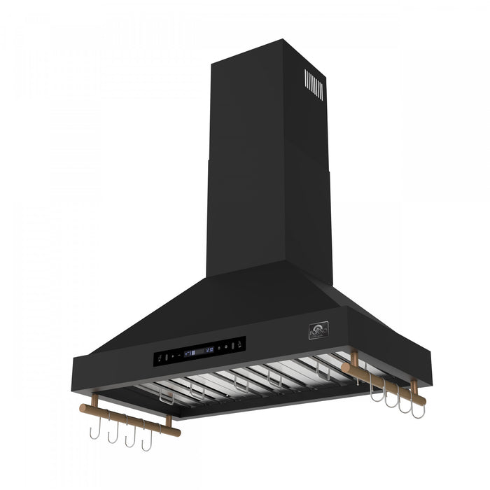 Hotte de cuisiniere murale Venezia de 36 po, noir-FRHWM5503-36BLK