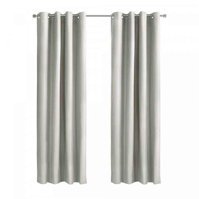 Panneau de rideau coupe-lumière à œillets Alpin blanc de Thermaplus - 52 x 108