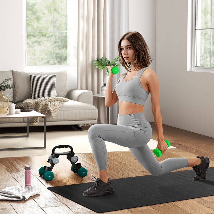 Soozier Ensemble d'halteres hexagonaux 40lb halteres reglables avec support