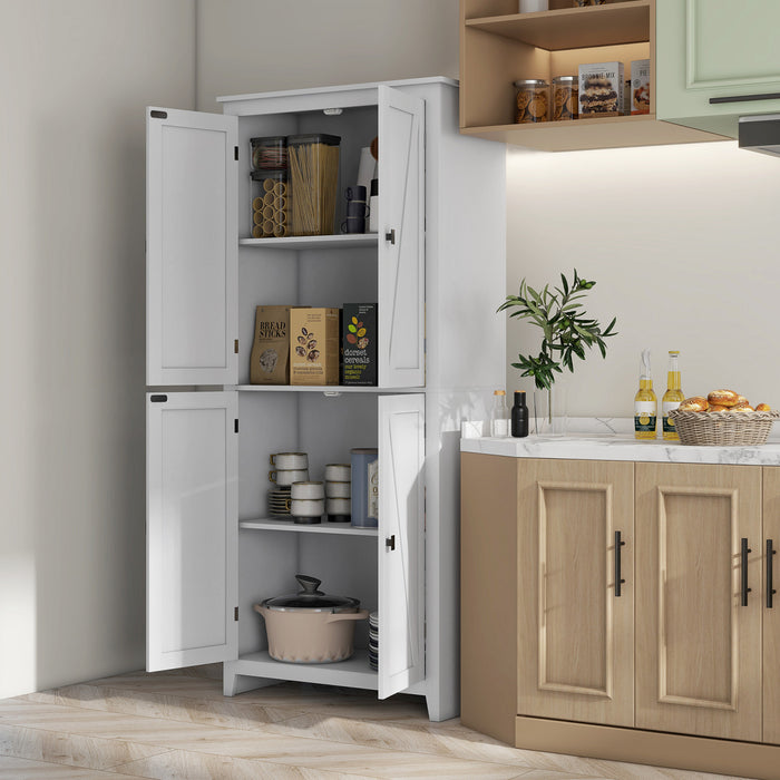HOMCOM Garde-Manger Cuisine 183cm Buffet Armoire Blanc